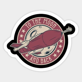 To The Moon And Back Sticker